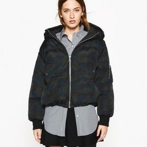 camo puffer jacket zara